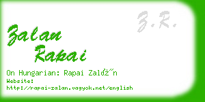 zalan rapai business card